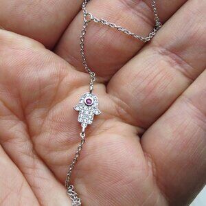 *925 Sterling Silver Diamond Bracelet